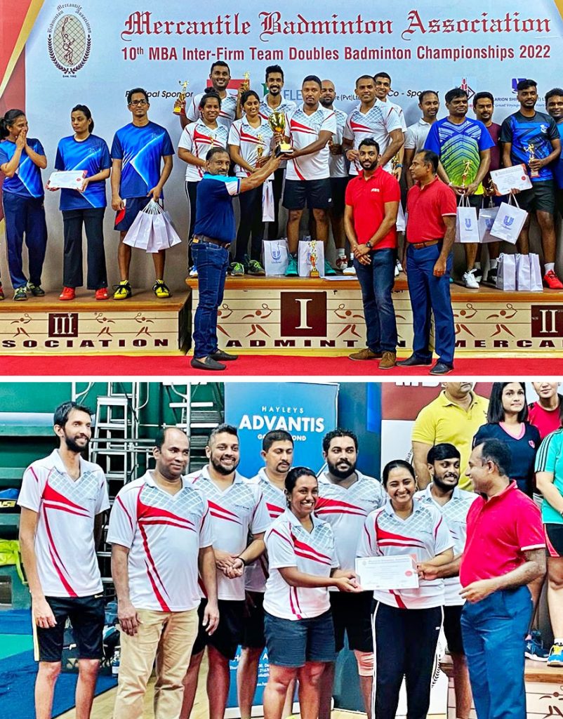 DFCC Badminton “A” Team Takes Home MBA Inter-Firm Doubles Team Plate Championship 1